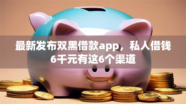 最新发布双黑借款app，私人借钱6千元有这6个渠道