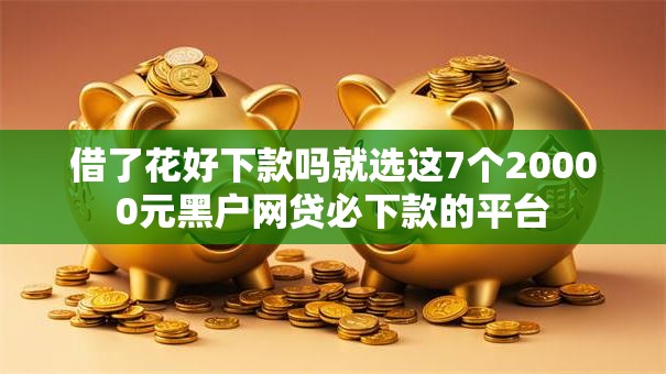 借了花好下款吗就选这7个20000元黑户网贷必下款的平台