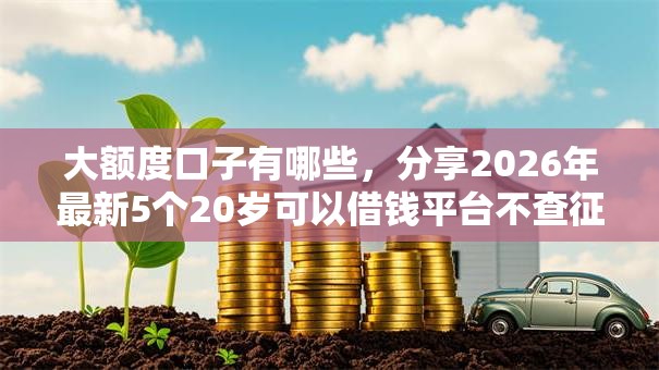 大额度口子有哪些，分享2026年最新5个20岁可以借钱平台不查征信的口子