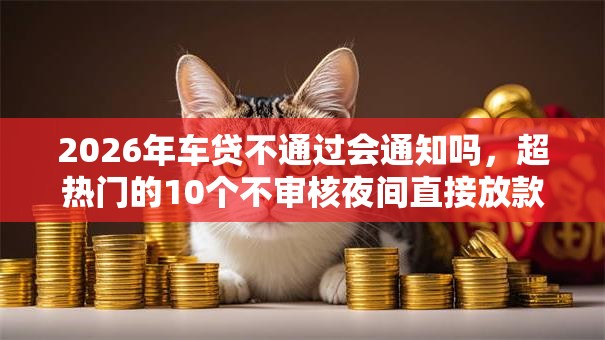 2026年车贷不通过会通知吗，超热门的10个不审核夜间直接放款的网贷软件推荐
