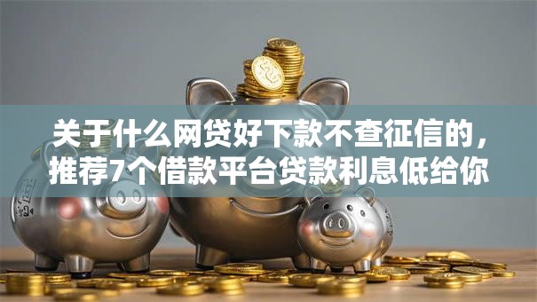 关于什么网贷好下款不查征信的，推荐7个借款平台贷款利息低给你