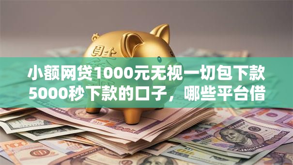 小额网贷1000元无视一切包下款5000秒下款的口子，哪些平台借钱不看征信的的8个平台介绍