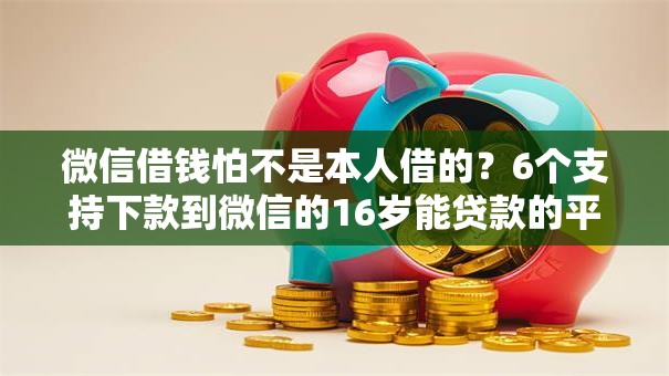 微信借钱怕不是本人借的？6个支持下款到微信的16岁能贷款的平台