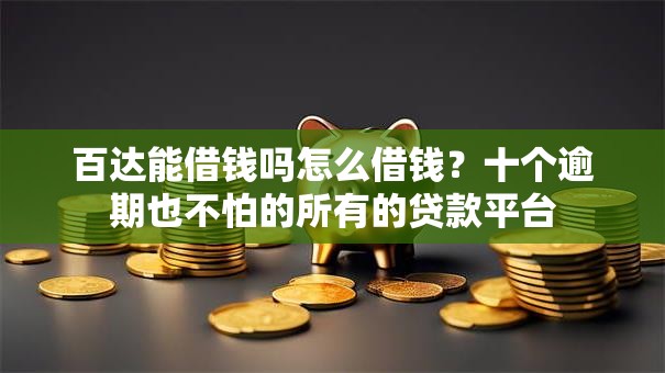 百达能借钱吗怎么借钱？十个逾期也不怕的所有的贷款平台