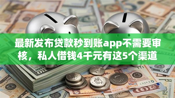 最新发布贷款秒到账app不需要审核，私人借钱4千元有这5个渠道