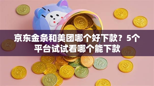京东金条和美团哪个好下款？5个平台试试看哪个能下款
