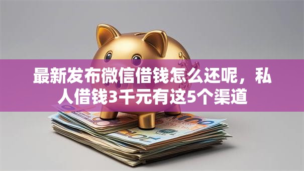 最新发布微信借钱怎么还呢，私人借钱3千元有这5个渠道
