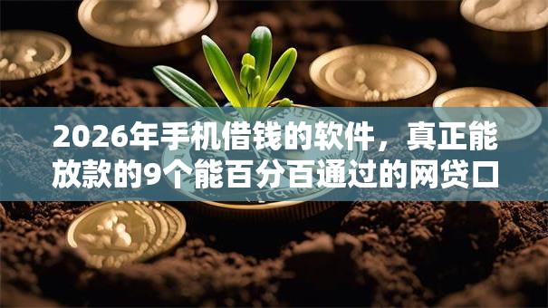 2026年手机借钱的软件，真正能放款的9个能百分百通过的网贷口子推荐