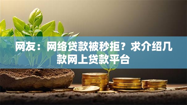 网友:网络贷款被秒拒?求介绍几款网上贷款平台 网友:网络贷款被秒拒?求介绍几款网上贷款平台