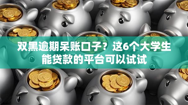 双黑逾期呆账口子?这6个大学生能贷款的平台可以试试 双黑逾期呆账口子?这6个大学生能贷款的平台可以试试