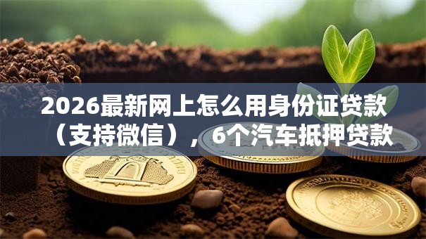 2026最新网上怎么用身份证贷款（支持微信），6个汽车抵押贷款平台正规无私分享