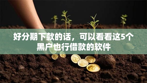 好分期下款的话，可以看看这5个黑户也行借款的软件