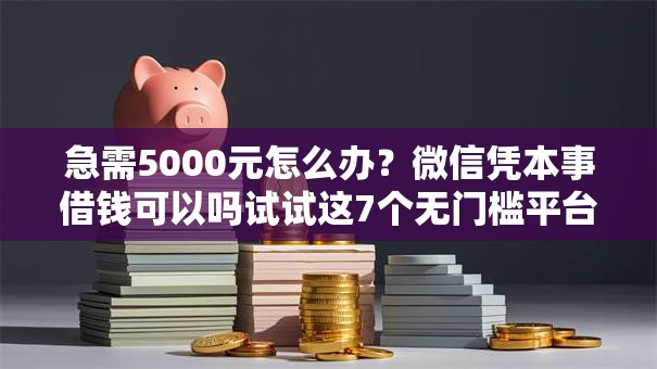 急需5000元怎么办?微信凭本事借钱可以吗试试这7个无门槛平台 急需5000元怎么办?微信凭本事借钱可以吗试试这7个无门槛平台