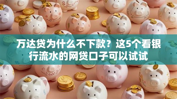 万达贷为什么不下款？这5个看银行流水的网贷口子可以试试