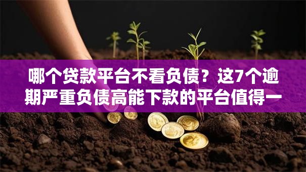 哪个贷款平台不看负债?这7个逾期严重负债高能下款的平台值得一试 哪个贷款平台不看负债?这7个逾期严重负债高能下款的平台值得一试