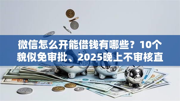 微信怎么开能借钱有哪些？10个貌似免审批、2025晚上不审核直接放款口子合集