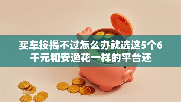 买车按揭不过怎么办就选这5个6千元和安逸花一样的平台还