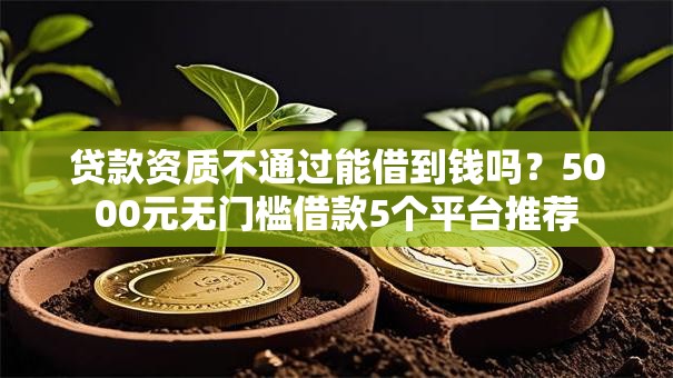 贷款资质不通过能借到钱吗？5000元无门槛借款5个平台推荐