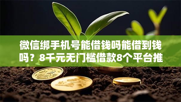 微信绑手机号能借钱吗能借到钱吗？8千元无门槛借款8个平台推荐