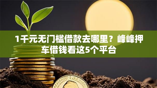 1千元无门槛借款去哪里？峰峰押车借钱看这5个平台