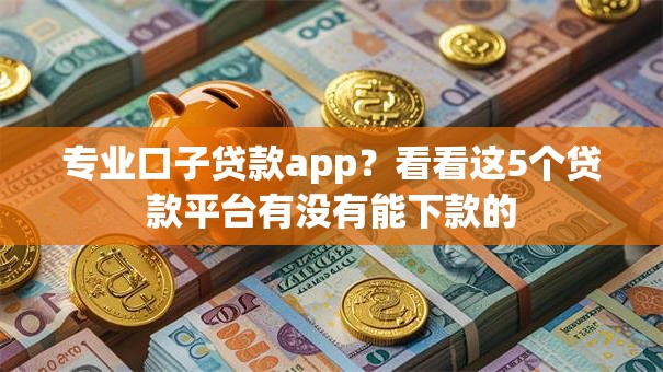 专业口子贷款app？看看这5个贷款平台有没有能下款的