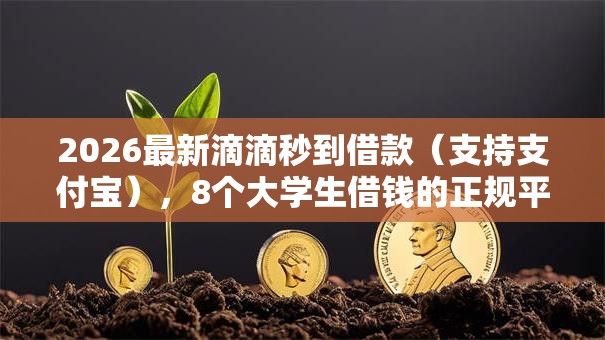 2026最新滴滴秒到借款（支持支付宝），8个大学生借钱的正规平台无私分享