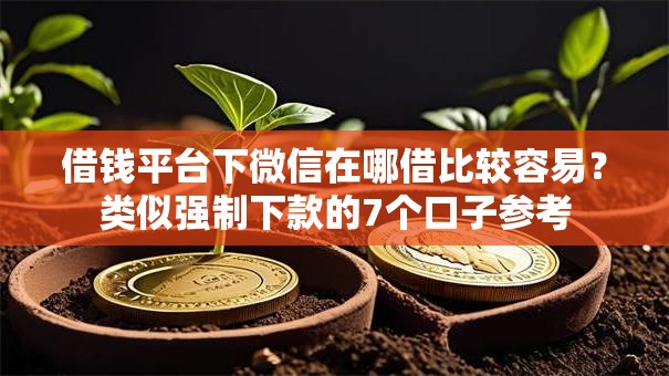 借钱平台下微信在哪借比较容易?类似强制下款的7个口子参考 借钱平台下微信在哪借比较容易?类似强制下款的7个口子参考