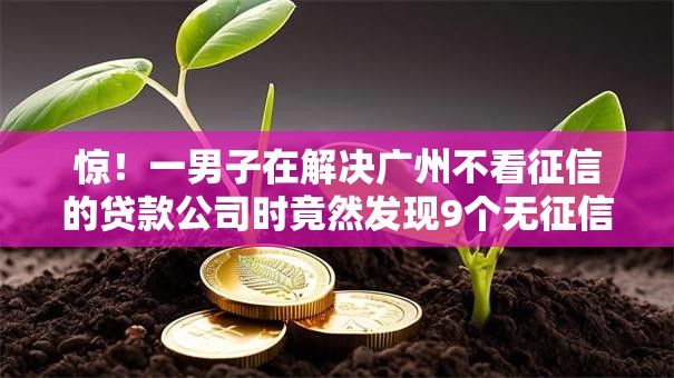 惊！一男子在解决广州不看征信的贷款公司时竟然发现9个无征信贷款平台，事后分享了出来