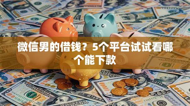 微信男的借钱？5个平台试试看哪个能下款