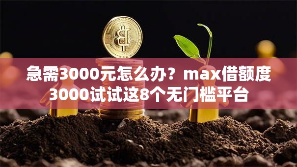 急需3000元怎么办？max借额度3000试试这8个无门槛平台
