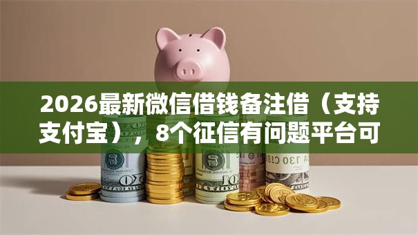 2026最新微信借钱备注借（支持支付宝），8个征信有问题平台可以贷款无私分享