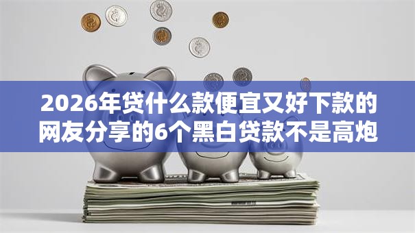 2026年贷什么款便宜又好下款的网友分享的6个黑白贷款不是高炮的平台我觉得不错！