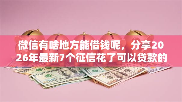 微信有啥地方能借钱呢,分享2026年最新7个征信花了可以贷款的平台 微信有啥地方能借钱呢,分享2026年最新7个征信花了可以贷款的平台