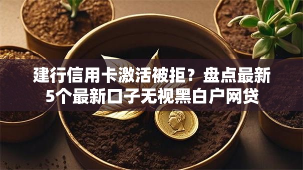 建行信用卡激活被拒？盘点最新5个最新口子无视黑白户网贷