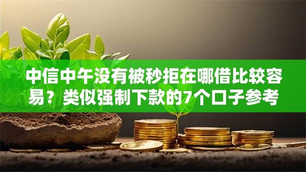 中信中午没有被秒拒在哪借比较容易？类似强制下款的7个口子参考