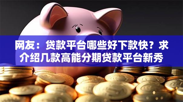 网友：贷款平台哪些好下款快？求介绍几款高能分期贷款平台新秀