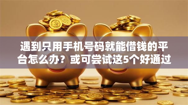 遇到只用手机号码就能借钱的平台怎么办？或可尝试这5个好通过的贷款平台