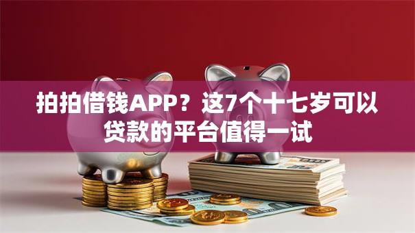拍拍借钱APP？这7个十七岁可以贷款的平台值得一试