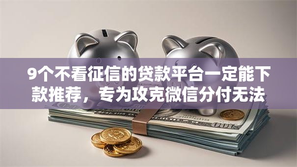 9个不看征信的贷款平台一定能下款推荐，专为攻克微信分付无法借钱难题
