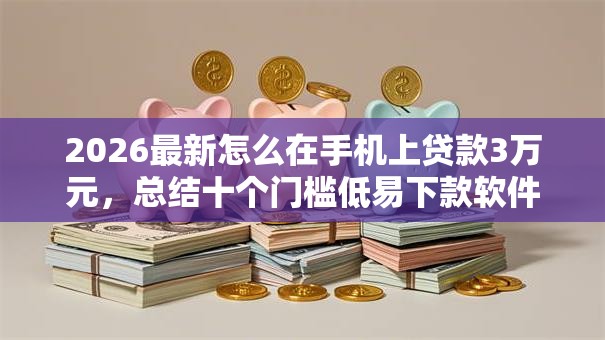 2026最新怎么在手机上贷款3万元，总结十个门槛低易下款软件！