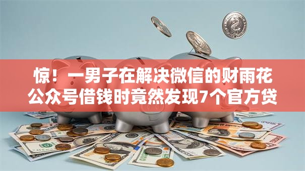惊！一男子在解决微信的财雨花公众号借钱时竟然发现7个官方贷款平台，事后分享了出来
