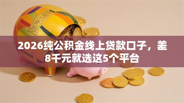 2026纯公积金线上贷款口子，差8千元就选这5个平台