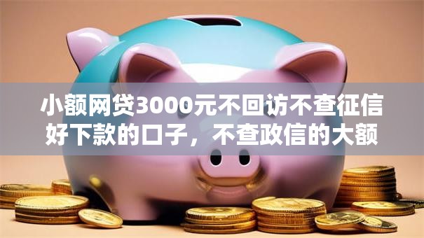 小额网贷3000元不回访不查征信好下款的口子，不查政信的大额网贷的8个平台介绍