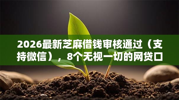 2026最新芝麻借钱审核通过（支持微信），8个无视一切的网贷口子无私分享
