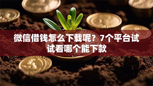 微信借钱怎么下载呢？7个平台试试看哪个能下款