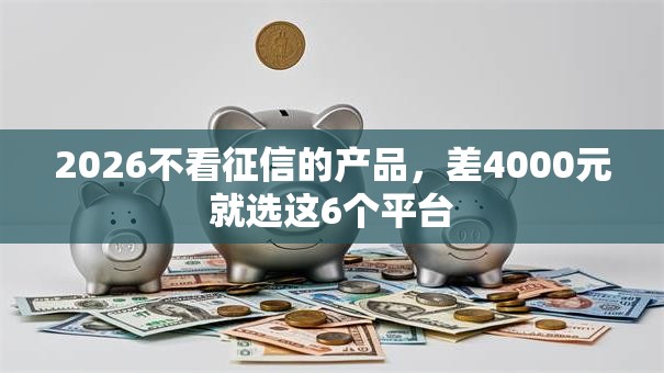 2026不看征信的产品,差4000元就选这6个平台 2026不看征信的产品,差4000元就选这6个平台