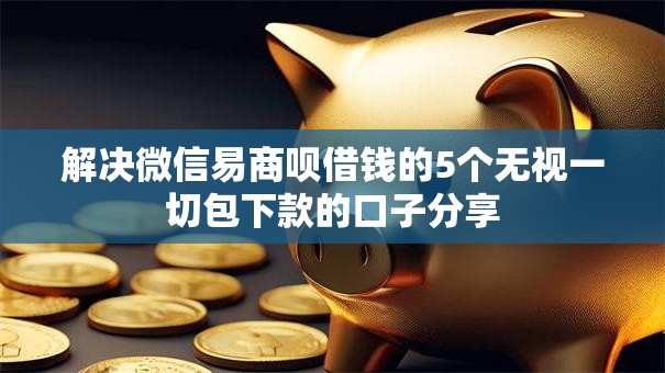解决微信易商呗借钱的5个无视一切包下款的口子分享