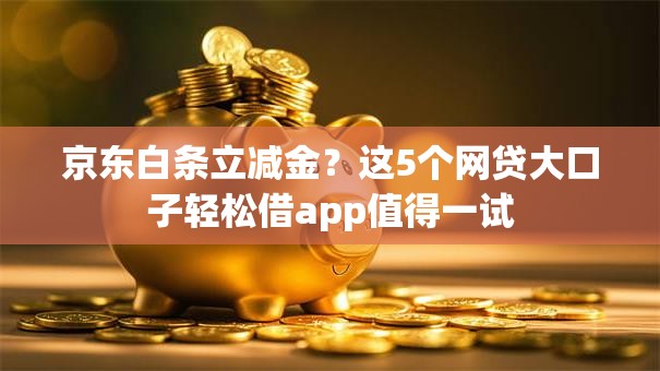 京东白条立减金？这5个网贷大口子轻松借app值得一试