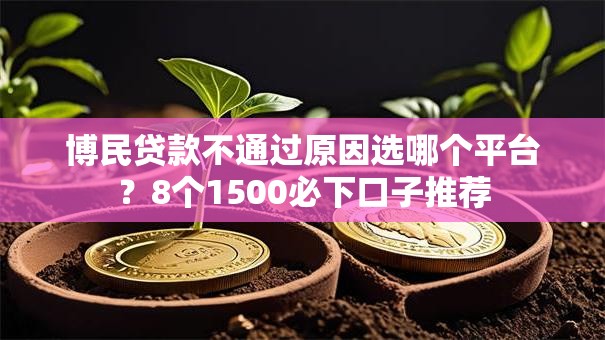 博民贷款不通过原因选哪个平台？8个1500必下口子推荐