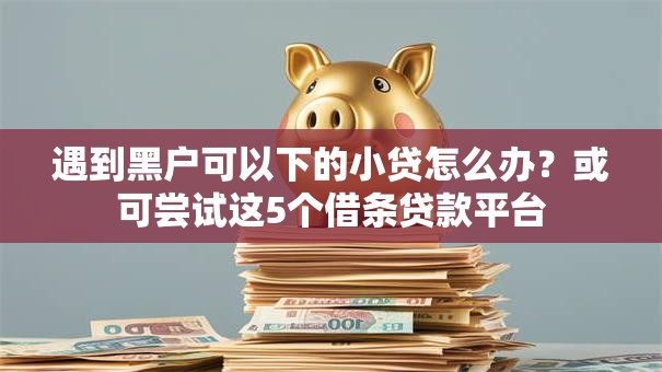 遇到黑户可以下的小贷怎么办?或可尝试这5个借条贷款平台 遇到黑户可以下的小贷怎么办?或可尝试这5个借条贷款平台